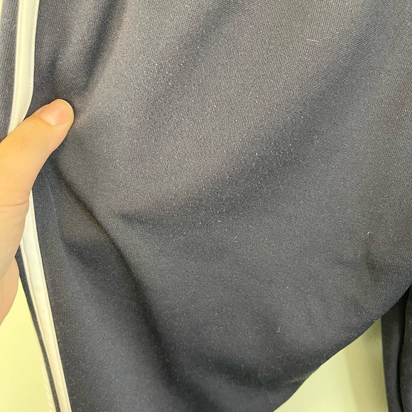 Adidas Men Navy Blue Elastic Waist 3-Stripes Tapered Training Jogger Pants Small - Picture 6 of 9